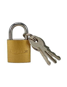 Cadeado 20x40mm Dourado com Chaves