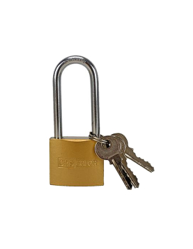 Cadeado 38x85mm Dourado Argola Extra Alta com Chaves