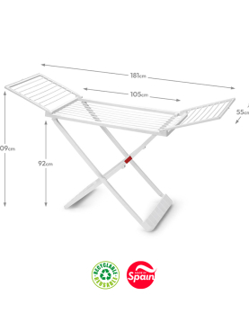 Estendal 181x55x109cm Resina Branco