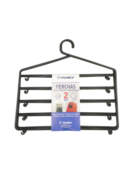 Cabide Saias e Calças 5 Compartimentos Plástico Preto 2un