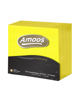 Guardanapos 40x40 2Fls Amarelo Amoos Luxury 50un