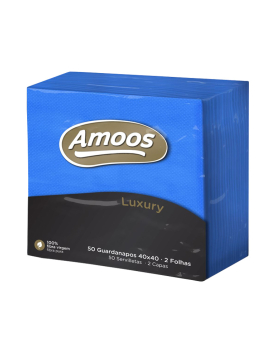 Guardanapos 40x40 2Fls Azul Amoos Luxury 50un