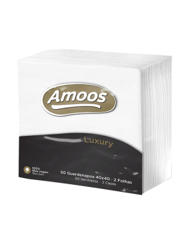 Guardanapos 40x40 2Fls Branco Amoos Luxury 50un