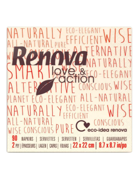 Guardanapos 22x22 2Fls Reciclados Love&Action Renova 90un