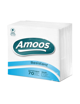 Guardanapos 30x30 1Fl Branco Amoos 70un