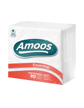 Guardanapos 33x33 2Fls Branco Amoos 90un