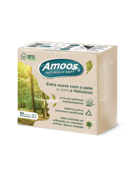 Guardanapos 33x33 2Fls Cru Amoos Naturally Soft 50un
