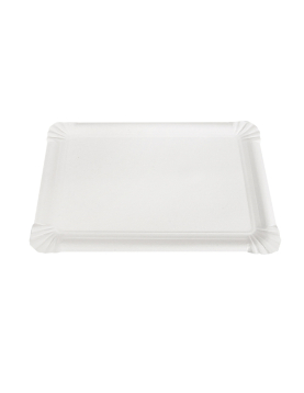 Travessas Cartão Retangular Branco 23x17cm 100un