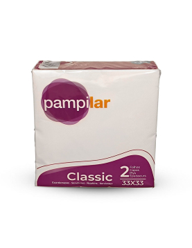 Guardanapos 33x33 2Fls Branco Pampilar 90un