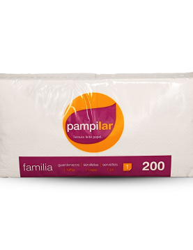 Guardanapos 30x30 1Fl Branco Pampilar 200un