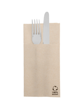 Guardanapos Porta-Talheres 39x40 Natural Reciclado 50un