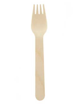 Garfos Madeira 16cm 100un