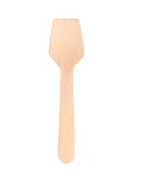 Colheres Gelado Madeira 9,5cm 100un