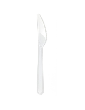 Facas PS Reutilizáveis 18cm Transparente 50un