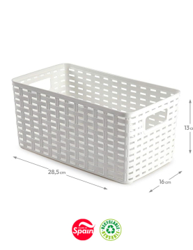 Caixa Arrumação Rattan Nº1 5L Branco
