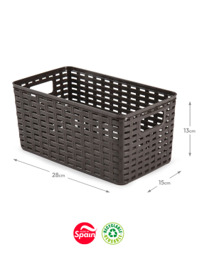 Caixa Arrumação Rattan Nº1 5L Wengue