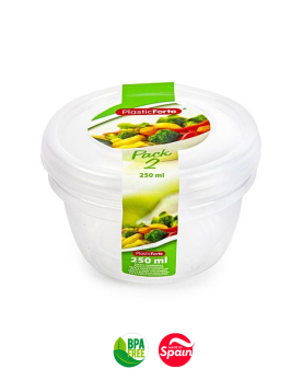 Caixa Hermética Redonda 250ml 2un