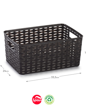 Caixa Arrumação Rattan Nº3 10L Wengue