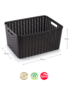 Caixa Arrumação Rattan Nº5 18L Wengue
