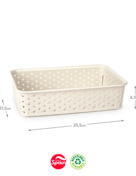 Caixa Multiusos Nature Eco Nº2 17,5x25,5x6,5cm Bege