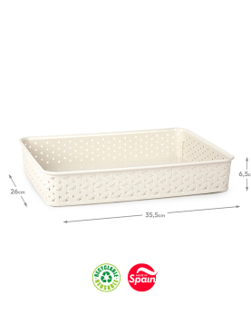 Caixa Multiusos Nature Eco Nº1 26x35,5x6,5cm Bege