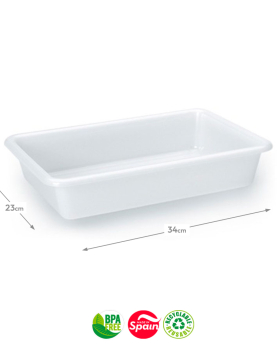 Tabuleiro Hotelaria 34x23x7cm 3,6L Branco
