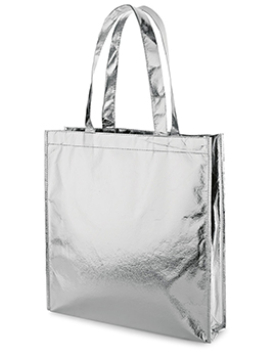 Saco de Compras Non-Woven Prateado Laminado
