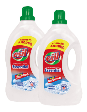 Detergente Líquido Máquina Roupa Esil 60+60 Doses Pack 2un