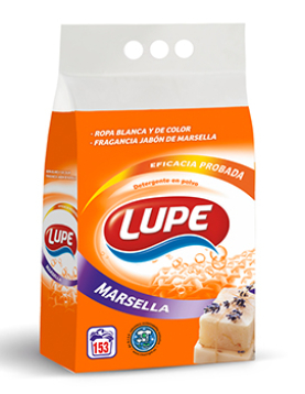 Detergente Pó Máquina Roupa Lupe Marselha 153 Doses 10Kg