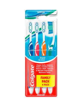 Escova de Dentes COLGATE Triple Action Média 4un