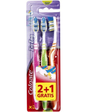 Escova de Dentes COLGATE Zig Zag Media 2+1un