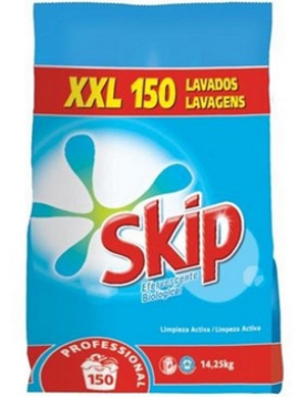 Detergente Pó Máquina Roupa Skip Pro 150 Doses 14,25Kg