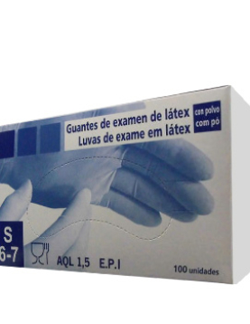 Luvas Látex Tamanho S c/Pó 100un