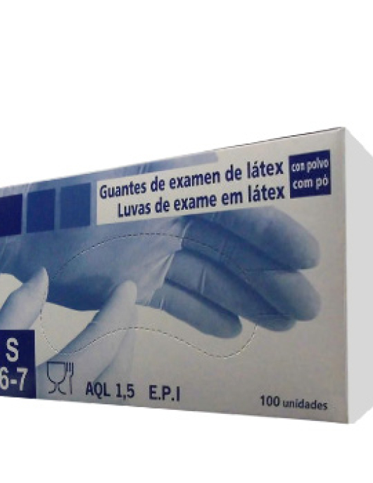 Luvas Látex Tamanho S c/Pó 100un