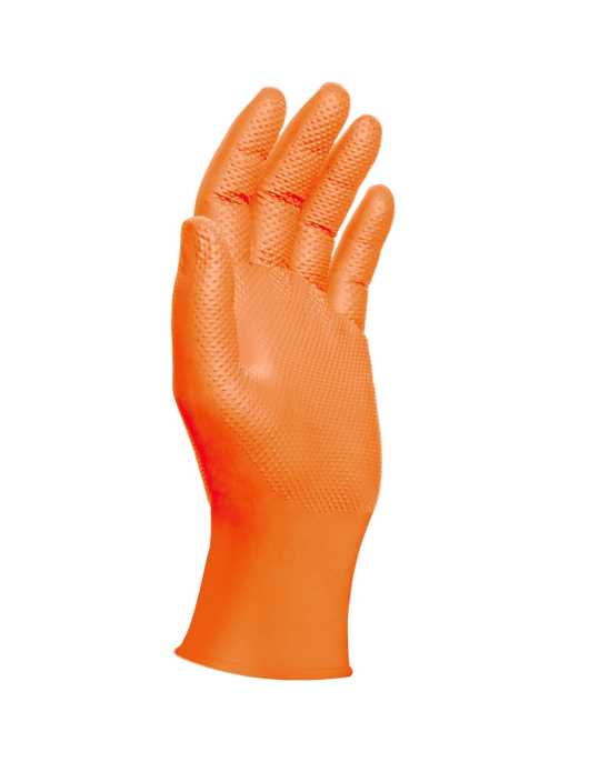 Luvas Nitrilo Tamanho M s/Pó Laranja 100un