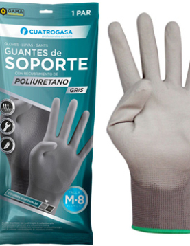 Luvas Poliuretano Tamanho 7 (S) Cinzentas (Par)