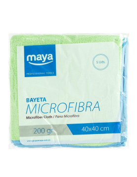 Pano Microfibra 40x40cm 200g Terry Verde Pack 5un