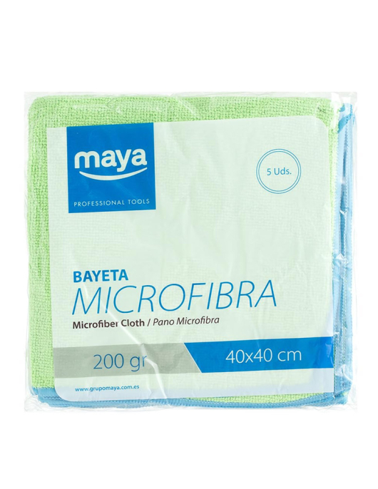 Pano Microfibra 40x40cm 200g Terry Verde Pack 5un