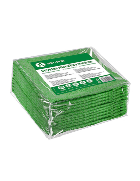Pano Microfibra 30x40cm 280g Terry Verde Pack 10un