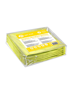 Pano Microfibra 35x38cm 240g Terry Amarelo Pack 5un