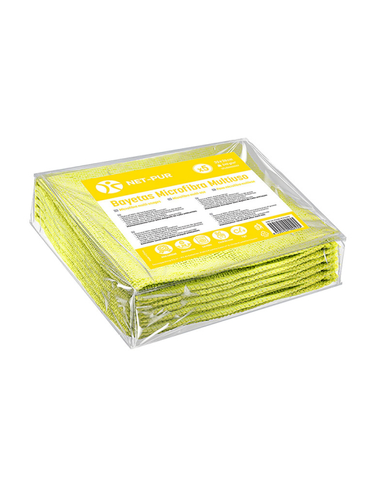 Pano Microfibra 35x38cm 240g Terry Amarelo Pack 5un
