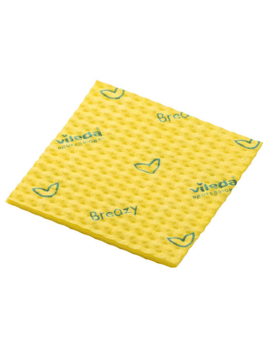 Pano 35x36cm Multiusos Vileda Prof Breazy Amarelo Pack 25un