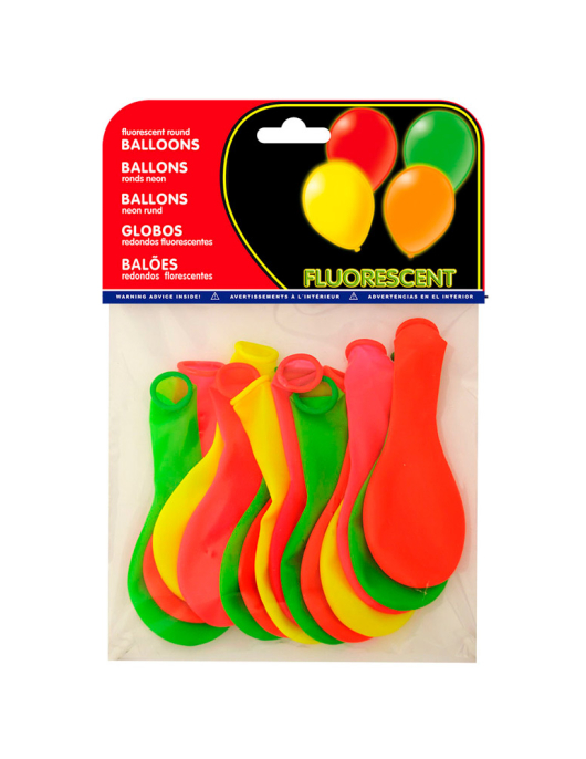 Balões Fluorescentes Cores Sortidas Pack 15un