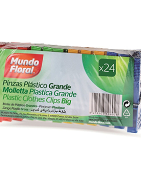 Molas Roupa Plástico 7cm Cores Sortidas 24un