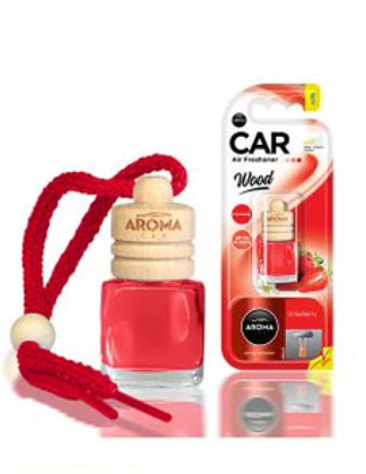 Ambientador Carro Aroma Car Wood Strawberry 6ml