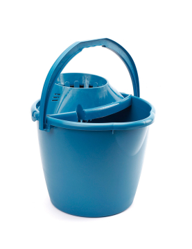 Balde com Espremedor Redondo 13 Litros Azul