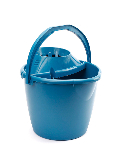 Balde com Espremedor Redondo 13 Litros Azul