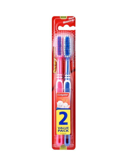 Escova de Dentes COLGATE Double Action Média 2un