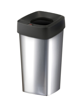Contentor 60L Plástico Quadrado Iris Cor Metálico com Tampa