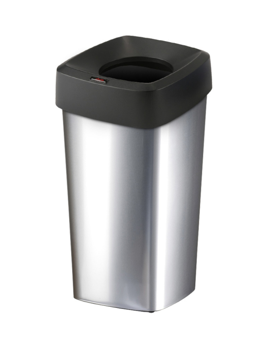 Contentor 60L Plástico Quadrado Iris Cor Metálico com Tampa